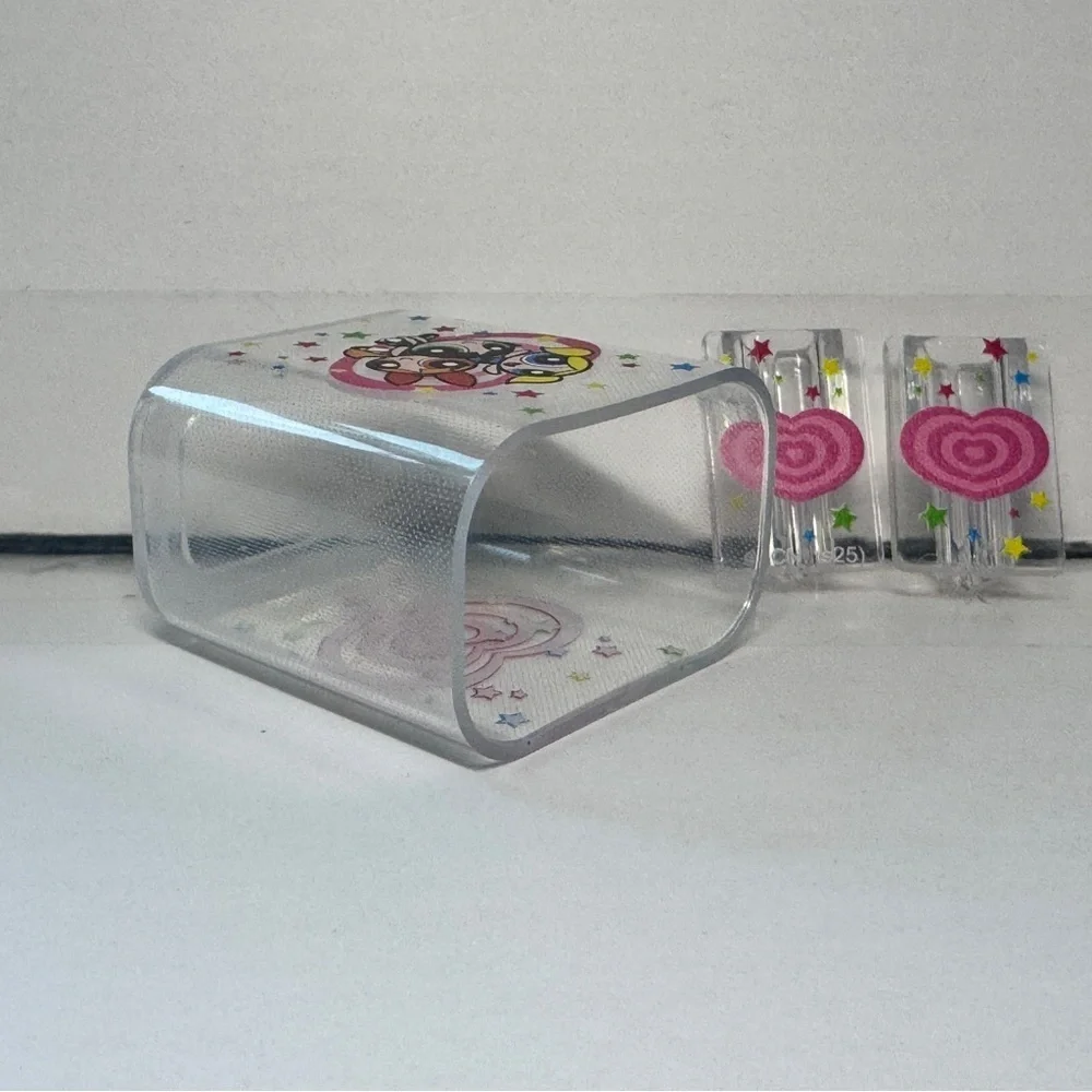 Powerpuff Girls Clear hearts charger cover and cable protector